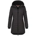 SUBLEVEL Steppjacke Damen Mantel mit Kapuze lange Winter Jacke Langer Parka S-5XL L - 40