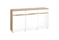 Vito Sideboard CLYDE, Mauvella Eiche Dekor, Weiß supermatt, 3 Türen, 1 Schublade, B 150 x H 82 x T 38 cm