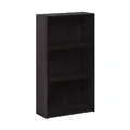 Furinno Basic Bücherregal mit 3 Fächern, Aufbewahrungsregal, holz, Dunkle Walnuss, 23.5 x 55.25 x 100.33 cm