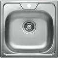 Alveus A1074634, Aufsatzwanne, Rechteckig, Edelstahl, Edelstahl, 1 Becken, Rechteckig - Silber