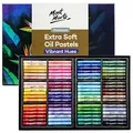 Mont Marte Extra weiche Ölpastellkreide,72 Stück, verschiedene helle Farben, lebendig, butterig, vielseitige Kunstpastellkreiden zum Mischen, Färben, Skizzieren