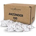 holz4home® Anzündtüten 100 Stück Grillanzünder Kaminanzünder Anzünder I Ofenanzünder Kaminofenanzünder für Zuhause I Outdoor & Indoor Anzünder