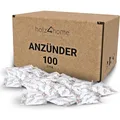 holz4home® Anzündtüten 100 Stück Grillanzünder Kaminanzünder Anzünder I Ofenanzünder Kaminofenanzünder für Zuhause I Outdoor & Indoor Anzünder Lange Brennbar wasserfest I Camping Anzündbeutel