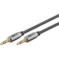 Goobay Audio Verbindungskabel AUX 3.5 mm stereo 0.5 m Sharkskin Grey - Klinke 3.5