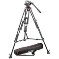 Manfrotto Alu-Doppelrohr-Videostativ mit Fluid-Video-Neiger MVH502A,546GB-1