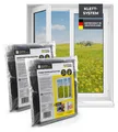 EASYmaxx Moskitonetz für Fenster mit selbstklebendem Klettband 2er-Set - 110x130cm