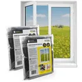 EASYmaxx Insektenschutz-Fensterrahmen Insect Protect Insektenschutzgitter 110x130cm mit Klettverschluss, (2-St), Moskitonetz, Montage ohne Bohren, zuschneidbarer Insektenschutz weiß 110 cm x 130 cm