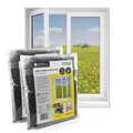 EASYmaxx Fliegengitter Fenster | Moskitonetz, Montage ohne Bohren | zuschneidbarer Insektenschutz Fenster bis 110 x 130 cm | Mückenschutz | Fliegennetz Klettband selbstklebend [2 Stück]