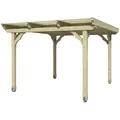 SKANHOLZ Pavillon "Marseille", Flachdach, viereckig, BxHxT: 327 x 236 x 350 cm - braun