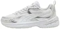 PUMA MILENIO TECH 2000 Metallic Whisper Sneaker für Damen, Weiß-Federgrau-Silber, Größe 39, Puma Weiße Federgrau, PUMA Silber, 39 EU