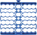 DELOCK 66325 - Kabel-Organizer mit 24 Kabeleinführungen, blau
