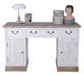 PALAZZO INT Schreibtisch Landhausstil Computertisch Weiss Schreibmöbel Shabby Chic