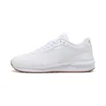 Puma ST Runner V4 L Unisex-Sneaker, Weiß-Gletschergrau/Kaugummi, 12 UK