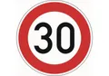 ADCO Verkehrszeichen VZ 274-30 Höchstgeschwindigkeit 30 km/h Ø 600 mmx2 mm Ro...