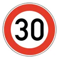 Adco Verkehrszeichen 274-30 Ronde 600 mm 30 km/h RAL-Gütezeichen Folie RA2