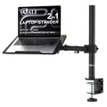 WALI Laptop Halterung für Schreibtisch – Ergonomisch Optimiert, Für 17 Zoll Laptops, Voll Verstellbar mit Belüfteter Kühlplattform, 10 kg Tragkraft (M00LP),Schwarz