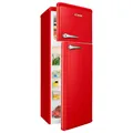 Bomann Retro-Doppeltür-Kühlschrank DTR 353.1 rot, 208 Liter, NEU