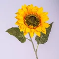 artplants Künstliche Sonnenblume, gelb - orange, Ø 13cm, 63cm