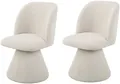 HELA Esszimmerstuhl BARI II Drehstuhl (Set, 2 St), 360° drehbar, Polsterfuß, Webstoff, fest gepolstert, 2er Pack