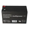Multipower MP7.2-12 PB Akku 12 Volt 7,2Ah 4,8mm Steckkontakte, mit VDS Zulassung