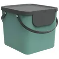 "Rotho 1034405092 Abfallbehälter \"Albula\", 40 Liter, 39,8 x 35,8 x 33,9 cm, mistletoe green"