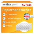 4.000 Papierhandtücher 2 lagig - V-Falz - 24x23cm - Satino
