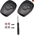 2 Pack Renault Schlüssel Gehäuse 2 Tasten Autoschlüssel Gehäuse mit 4 Mik