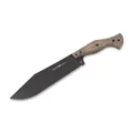 Viper Messer Carnera Black Blade Brown Canvas Camp Knife D2 Stahl