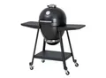 Sunjoy Eierförmiger Kamado Holzkohle Grill mit Pizzaplatte, schwarz
