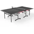 JOOLA Outdoor Tischtennisplatte Nova 100A - Profi Tischtennistisch 4 MM Aluminium-Verbundoberfläche Wetterfest - Klappbares Untergestell, inkl. Netz - Schwarz/Rot