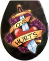 WC-Sitz ADOB "Love Hurts", bunt (schwarz, bunt), B:37cm H:5cm L:44cm
