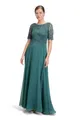 Vera Mont Damen Abendkleid mit Spitze 36, Dark Emerald