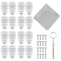 Brillen Reparatur Set,8 Paar Luftkammer Nasenpads Silikon, Rutschfeste Brille Nasenpads Weiche Silikon, Schraubbrillen Nasenpads mit Schrauben und Reinigungstuch