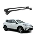 Dachträger für Toyota RAV4 2016-2018 Gepäckträger Grundträger Alu Schwarz 2x
