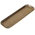 Orientalisches Tablett aus Aluminium Jabar 58cm | Marokkanisches Teetablett in der Farbe Gold | Orient Goldtablett goldfarbig | Orientalische Dekoration auf dem gedeckten Tisch