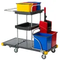 VERMOP GmbH VERMOP Equipe Sprint Reinigungswagen, Hochwertiger Equipe Putzwagen, Maße: 121 x 57 x 112 cm 16671