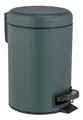 WENKO Abfalleimer Tretfunktion Leman Dunkelgrün 3 Liter für Badezimmer WC Küche