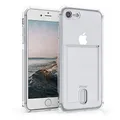 kwmobile Hülle kompatibel mit Apple iPhone SE (2022) / iPhone SE (2020) / iPhone 8 / iPhone 7 - Backcover mit Fotofach - Silikon Schutzhülle in Transparent