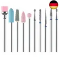 URAQT 10 Stück Elektrische Nagelfräser Bits Set, Professioneller Nagelhaut S