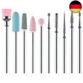 URAQT 10 Stück Elektrische Nagelfräser Bits Set, Professioneller Nagelhaut S