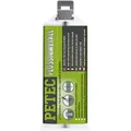 Petec Flüssigmetall 2 Komponenten Kleber Metall Epoxidharz. 2K Metallkleber hochfest 50 ml mit Mischrohr. Zwei Komponentenkleber für Kunststoff, Holz, Keramik, Stahl, Eisen und Beton