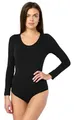 Merry Style Damen Langarm Body BD900 (Schwarz, S)