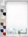 Verdunklungsrollo Seitenzugrollo, Sonello, verdunkelnd, einfach Montage ohne Bohren, Klemmfix, 25cm x 100cm Weiß Verdunkelungsrollo, Rollos Fenster, Sonnenschutz