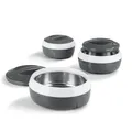 GOURMETmaxx Thermoschüsseln 3er-Set mit Edelstahleinsatz | Doppelwandig isolierte Warmhalte- & Kühlschüsseln | hält bis zu 4 Std. warm oder kalt | 550 ml, 800 ml & 1300 ml | spülmaschinengeeignet