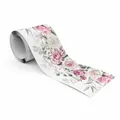 Selbstklebende Bordüre Tapetenbordüre Aquarell ROSEN Blumen Blätter Natur