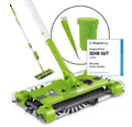 Swivel Sweeper Akkubesen G2 kabellos und wiederaufladbar limegreen 7,2V 15W, 360° Rotation Ellenbogengelenk Besen Schmutz sammelt sich im Behälter