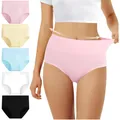 Damen Unterwäsche, High Waist, Baumwolle, 5er Pack, Atmungsaktiv, Stretch