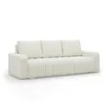 ABRIELLE - Sofa mit Schlaffunktion, Bettkastem, Komfort und Still, cremefarben