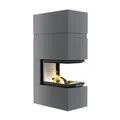 Hitze Kaminofen Hitze TRINITY 54x80x53.G TRI BOX Kamineinsatz mit Gehäuse grau