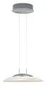 B-LEUCHTEN LED Pendelleuchte FINDUS, Nickel matt, Weiß, Metall, H 150 cm, Dimmfunktion, LED fest integriert, Warmweiß, Hängeleuchte, Hängelampe